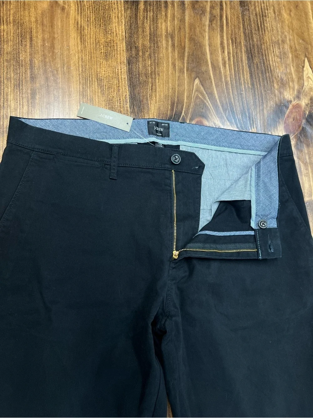 J. Crew 484 Slim-fit stretch chino pant in Black Size 36x34 NWT